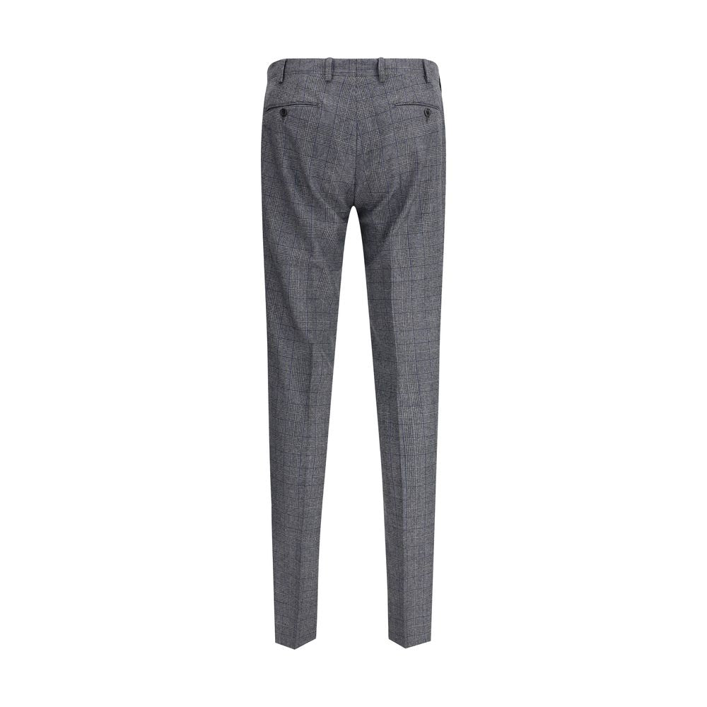 Pantalon Germano houndstooth gris bleu