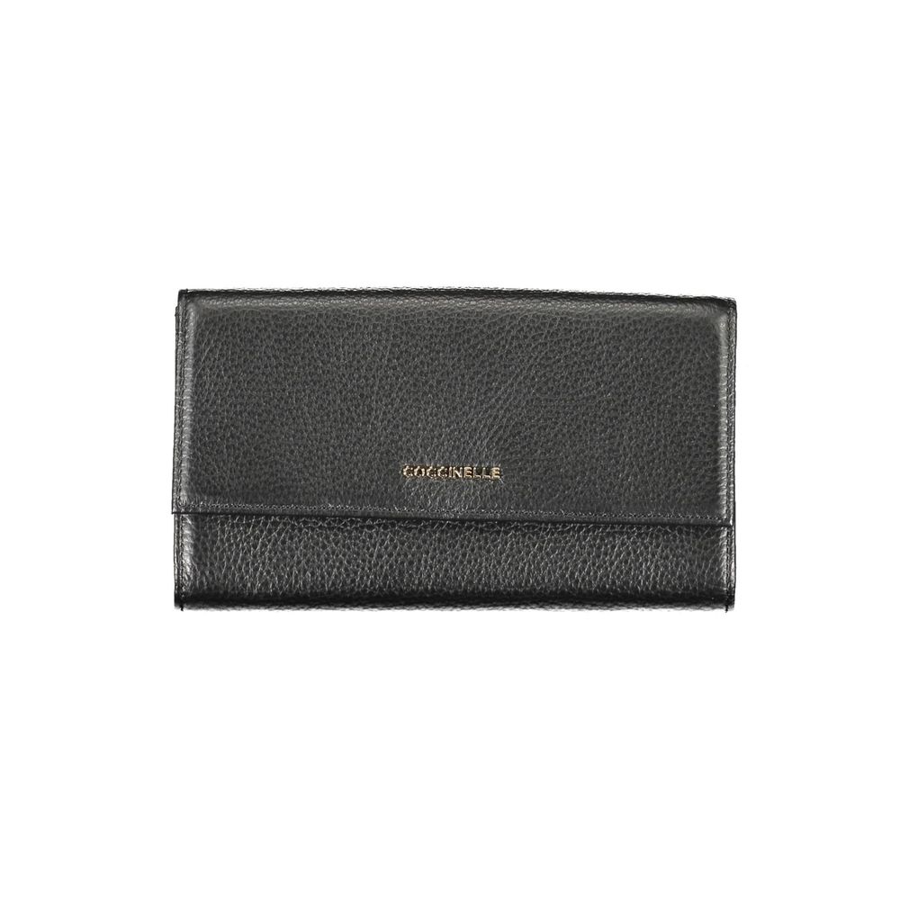 Portefeuille Coccinelle cuir noir