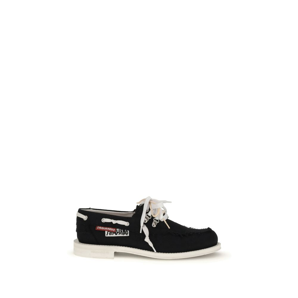 Chaussures bateau Dsquared² blanches