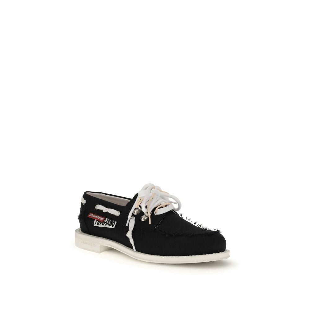 Chaussures bateau Dsquared² blanches