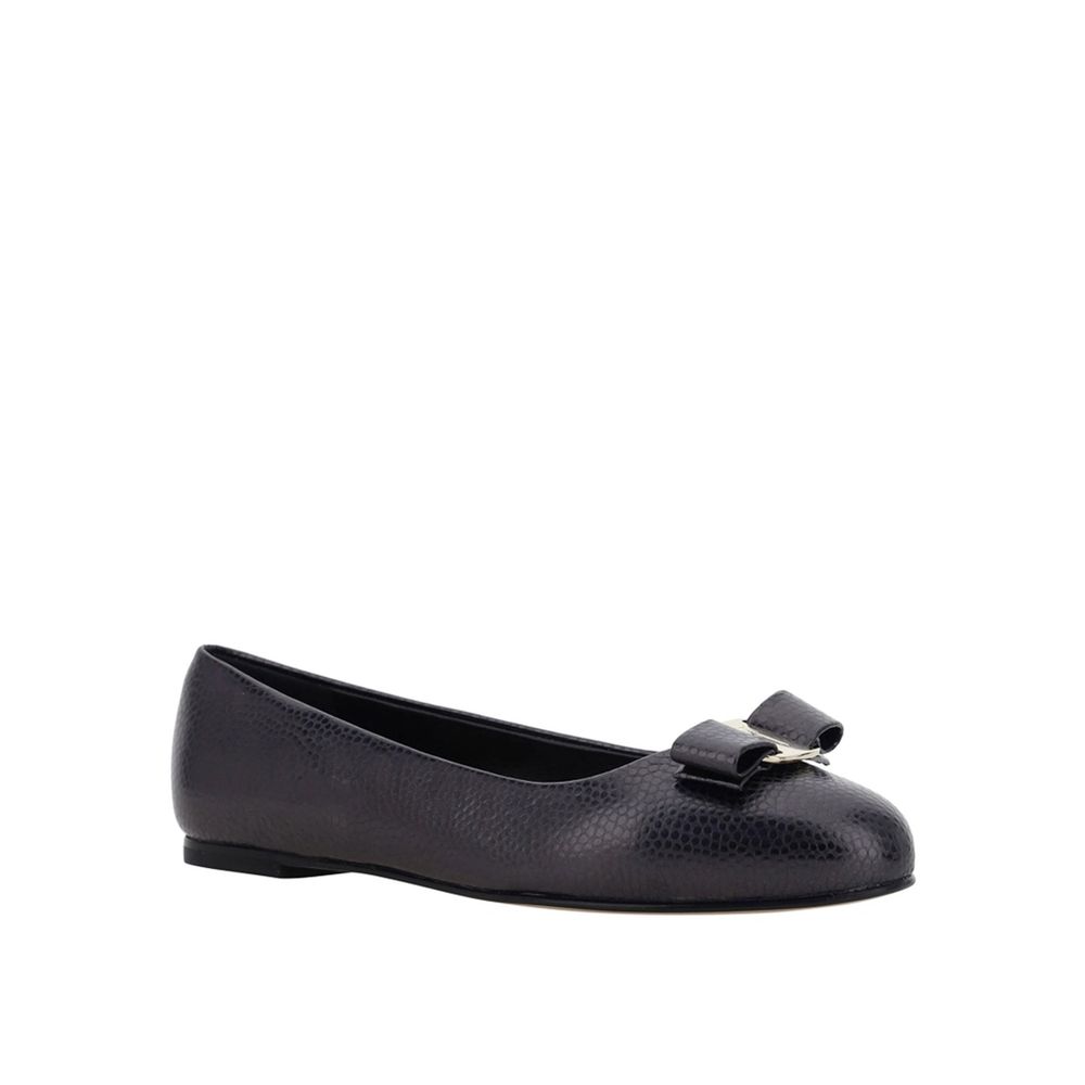 Ballerines Salvatore Ferragamo en cuir noires