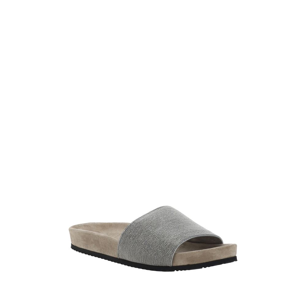 Sandales Brunello Cucinelli en cuir noires