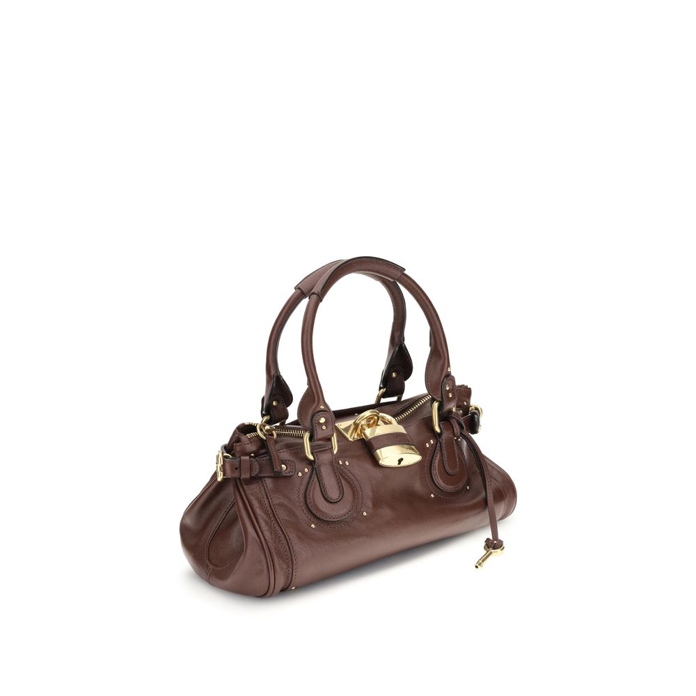 Sac Chloé Paddington en cuir grenat