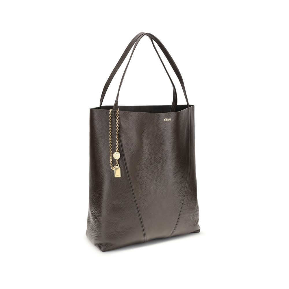Sac tote Chloé Spin garnet