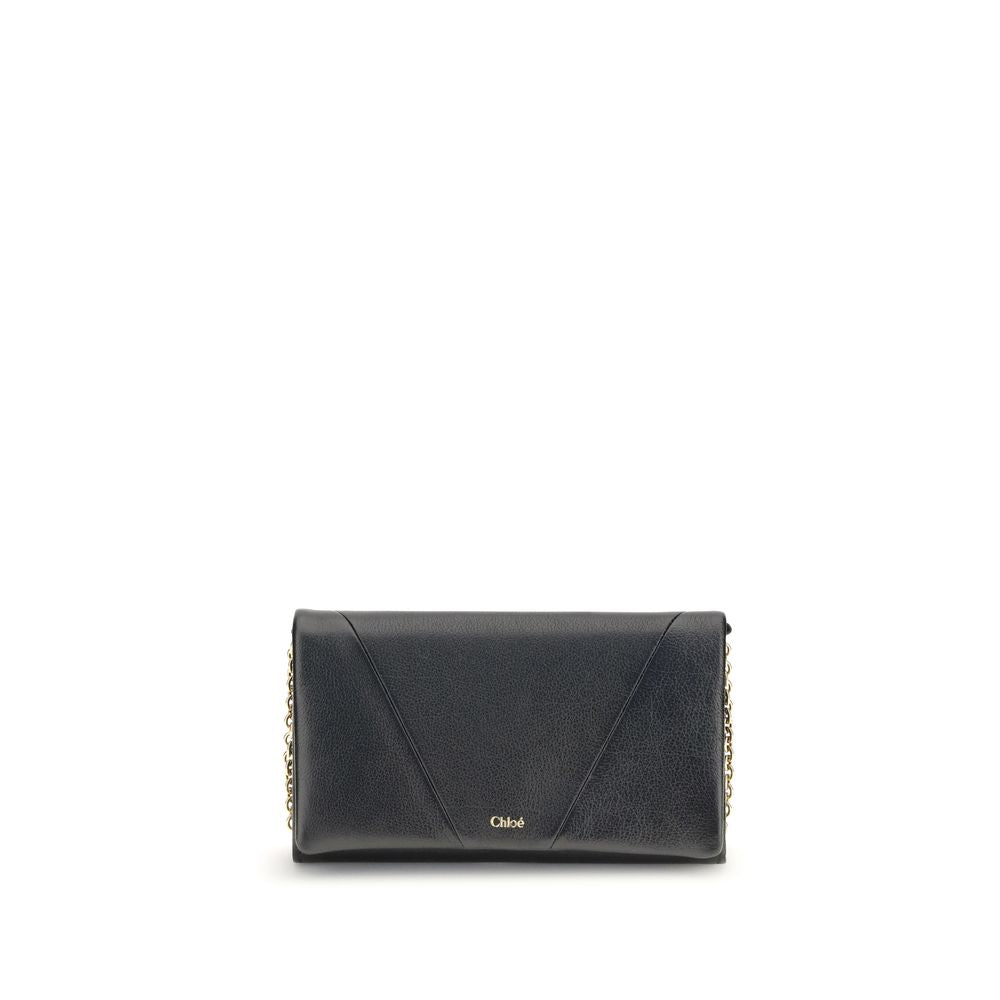 Portefeuille Chloé Spin cuir grenat