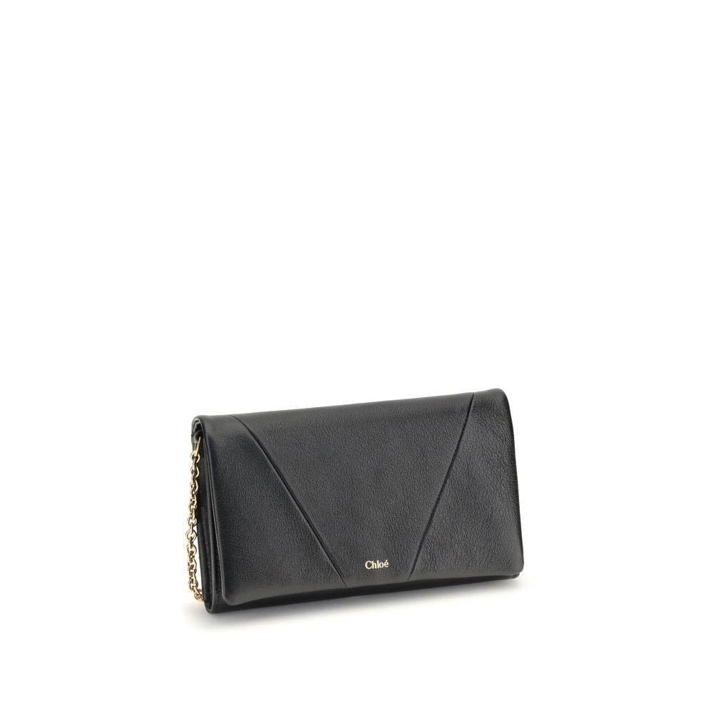 Portefeuille Chloé Spin cuir grenat
