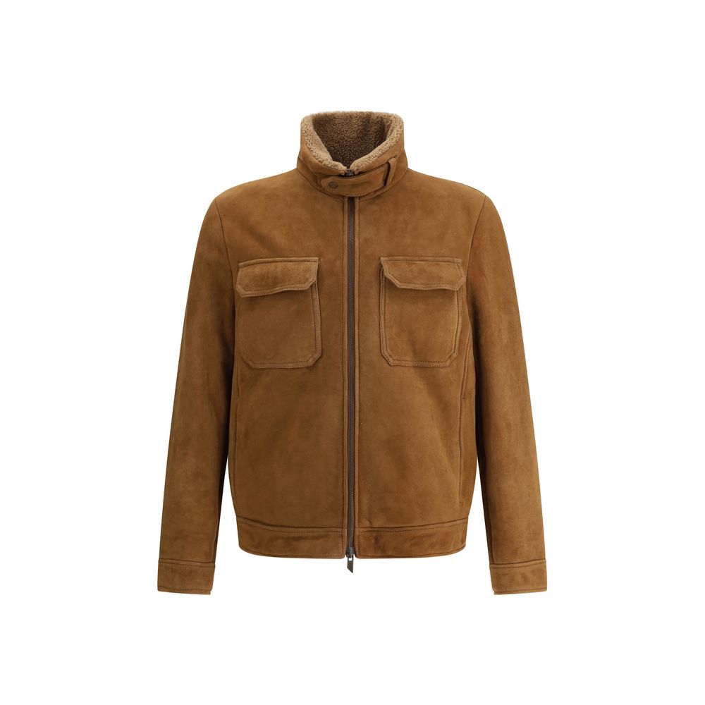 Veste Salvatore Santoro en cuir beige