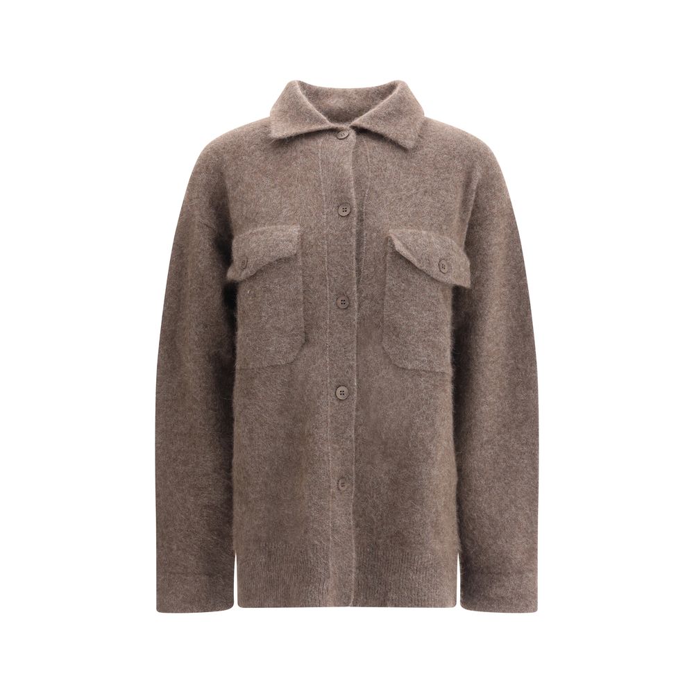 Cardigan P.A.R.O.S.H. à col classique gris