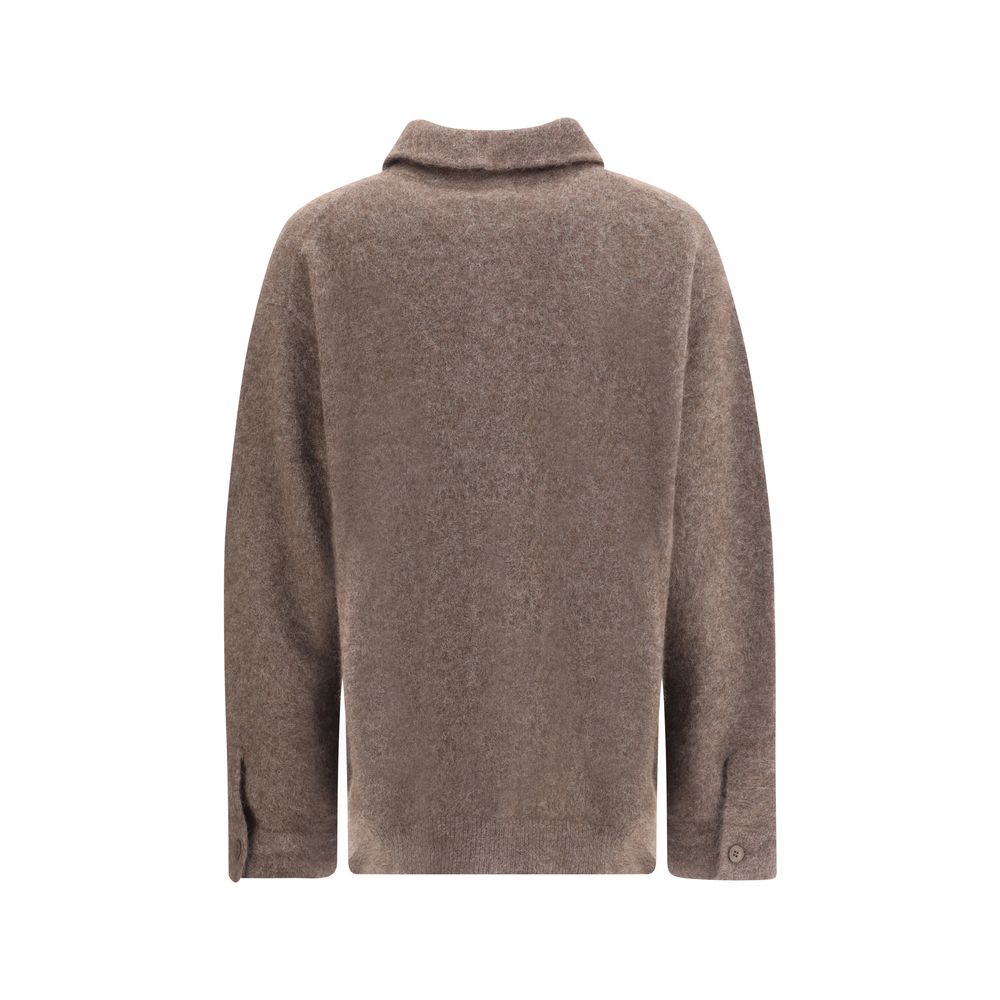 Cardigan P.A.R.O.S.H. à col classique gris