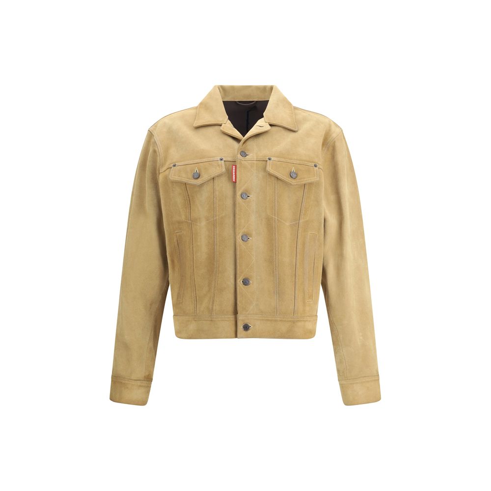 Veste Dsquared² en cuir brune
