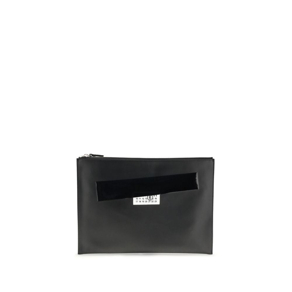 Sac MM6 Maison Margiela en cuir noir