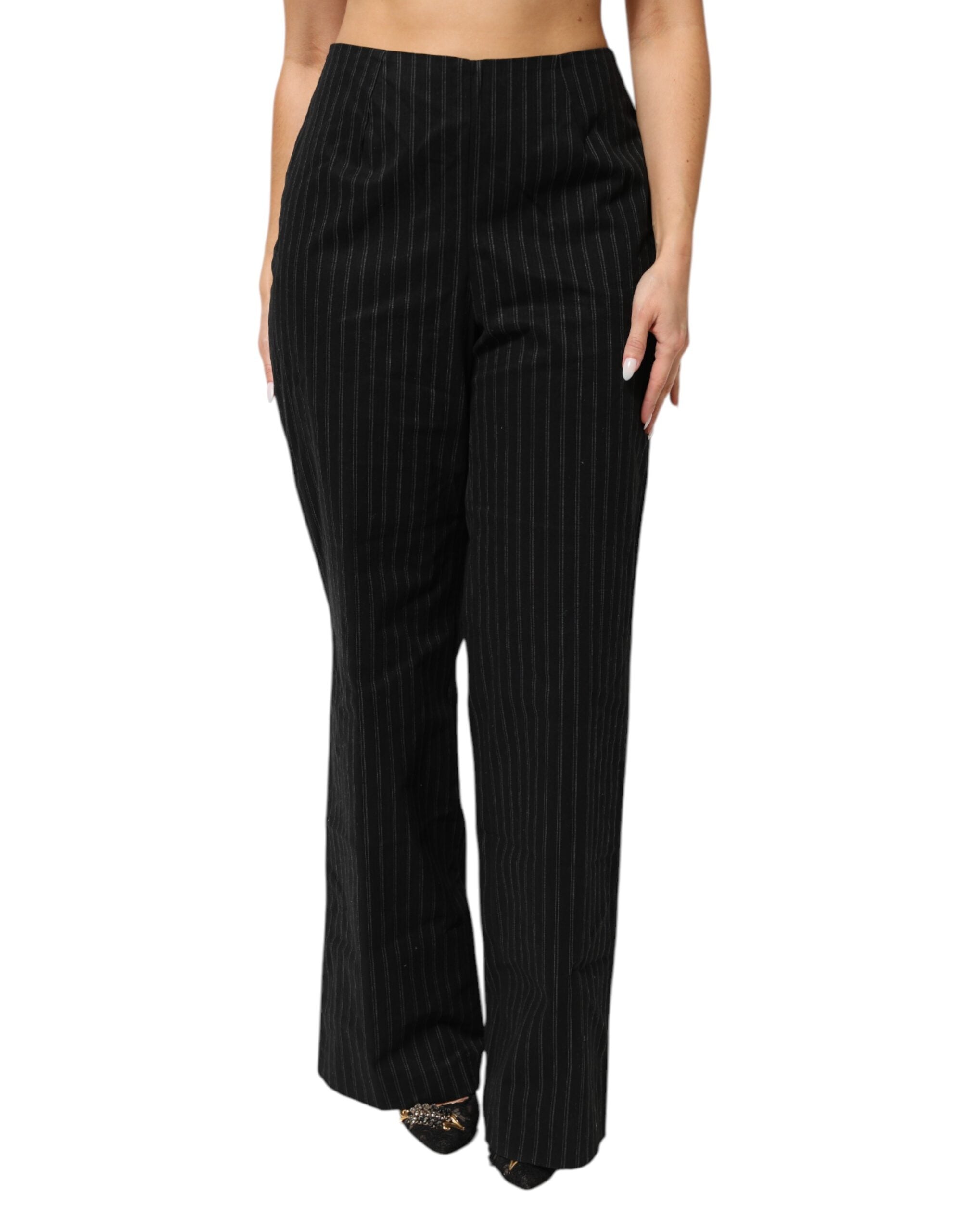 Pantalon Bencivenga noir à pinstripes