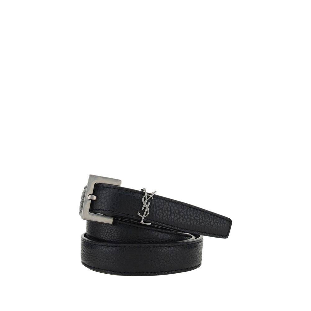 Ceinture Saint Laurent Cassandre noire