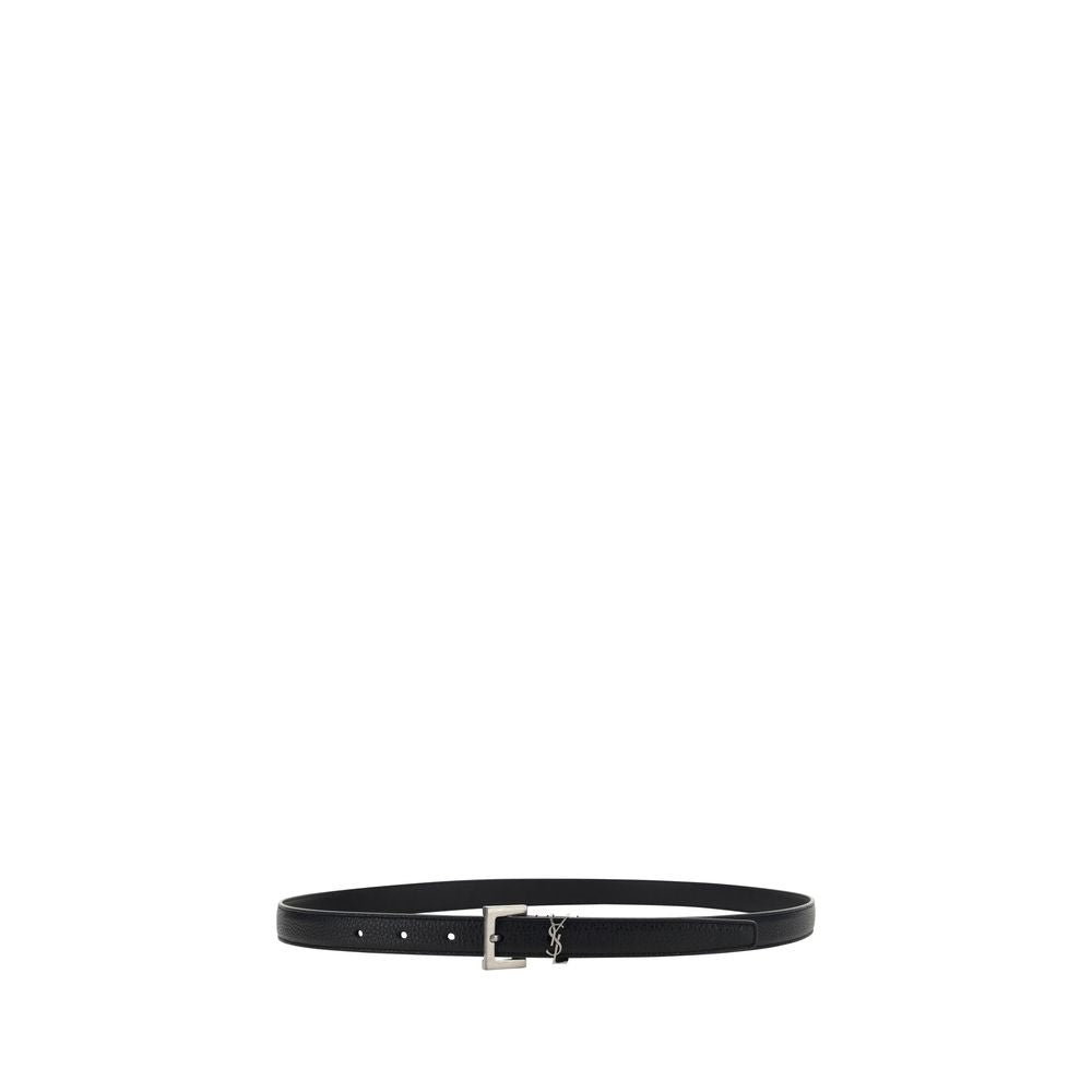Ceinture Saint Laurent Cassandre noire