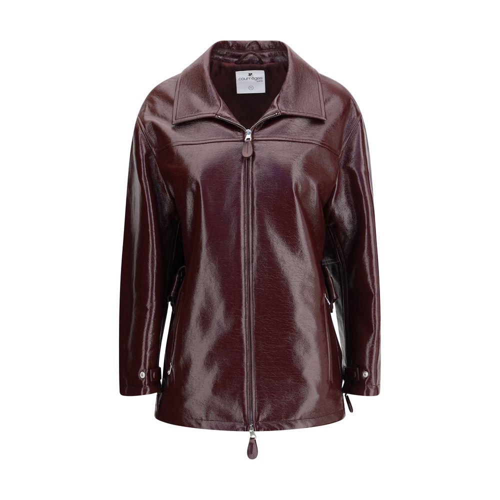 Veste Courrèges en vinyle noire