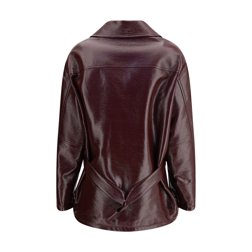 Veste Courrèges en vinyle noire