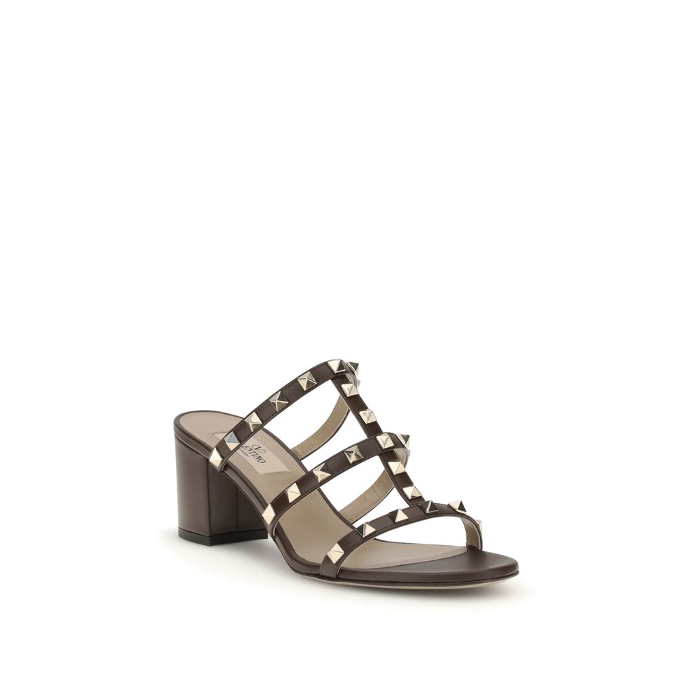 Sandales Valentino Garavani en cuir noires
