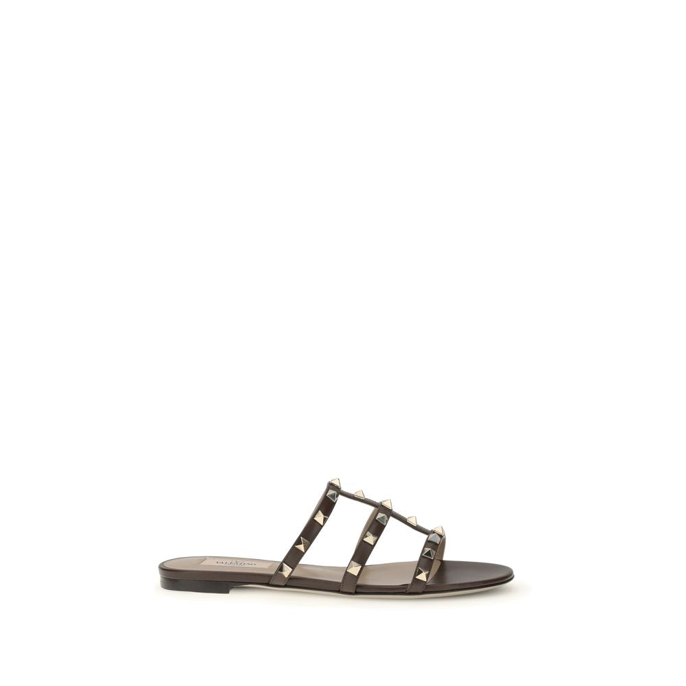 Sandales Valentino Garavani en cuir noires