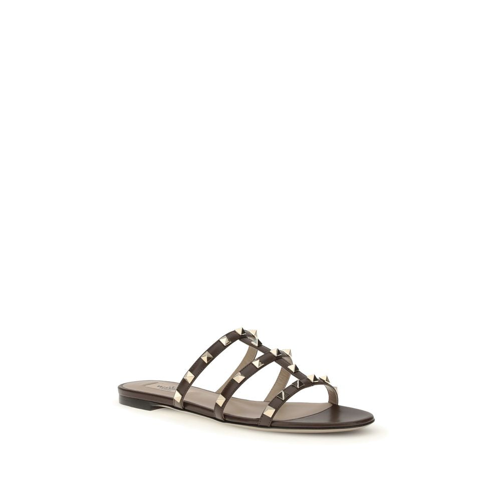 Sandales Valentino Garavani en cuir noires