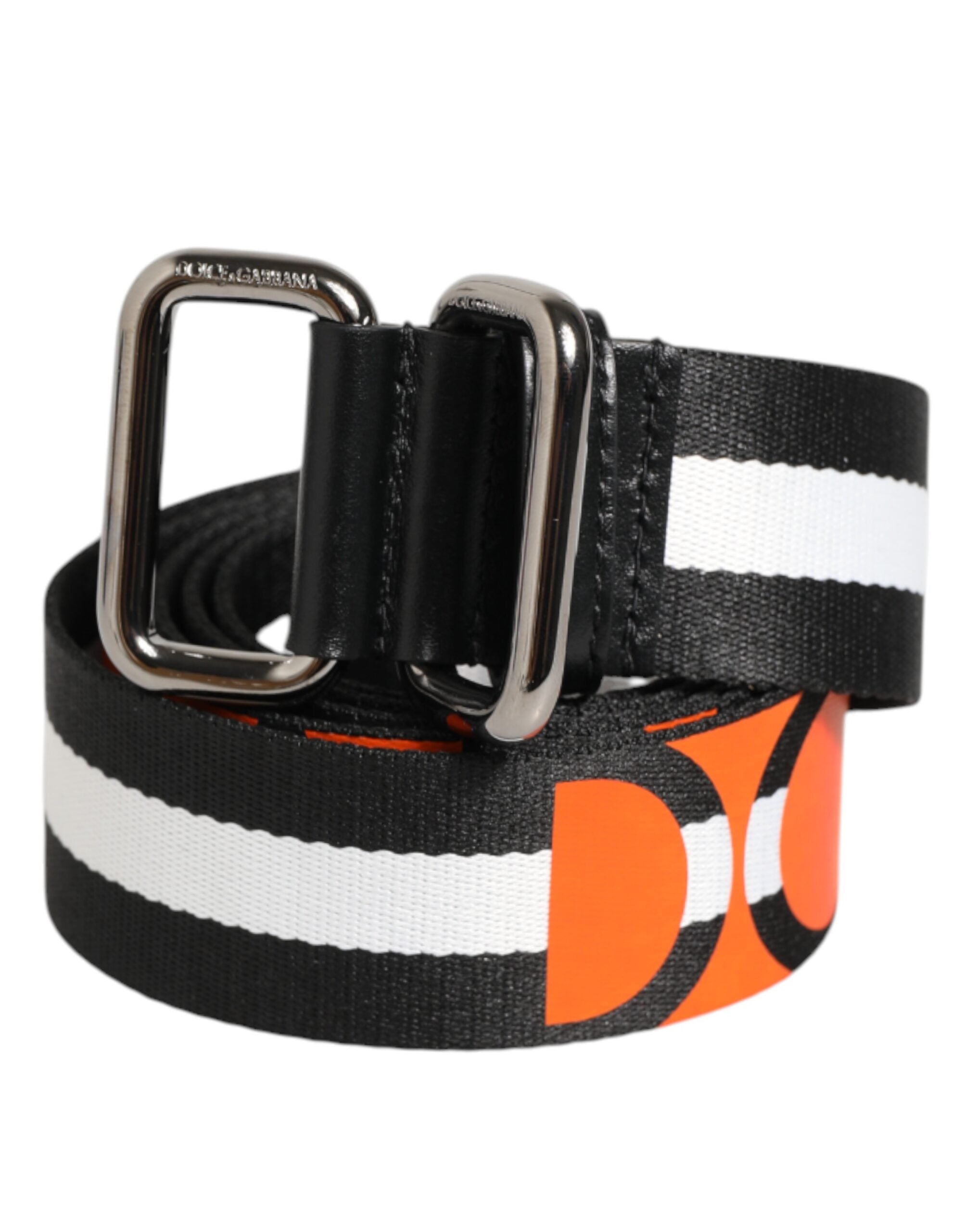 Ceinture Dolce & Gabbana rayée noire et blanche