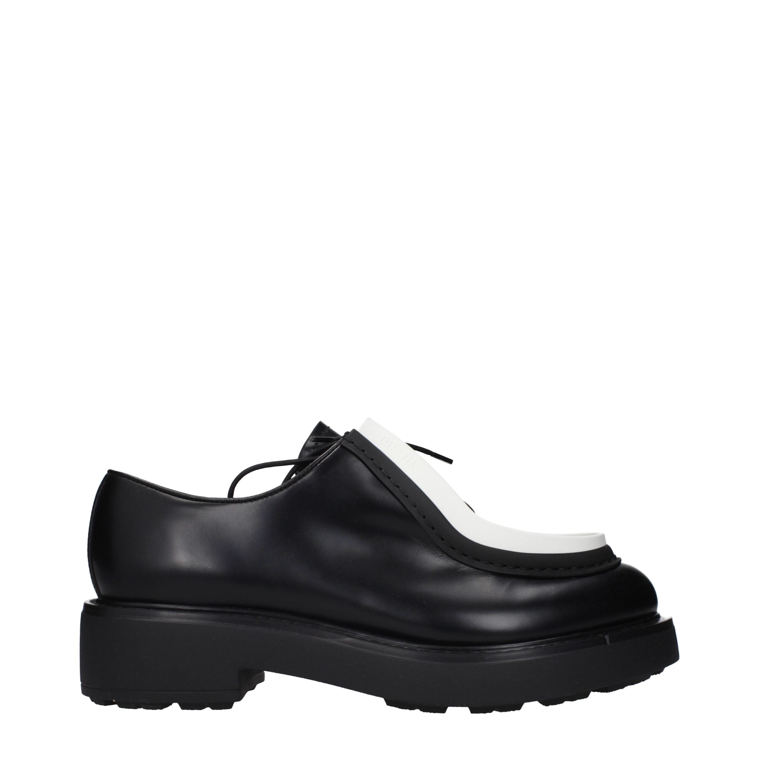 Oxfords Prada en cuir noirs