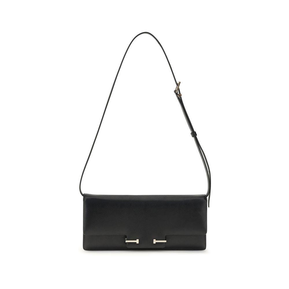 Sac épaule Tom Ford en cuir noir