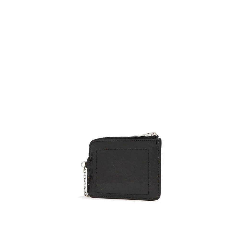 Pochette Alexander McQueen en cuir noire
