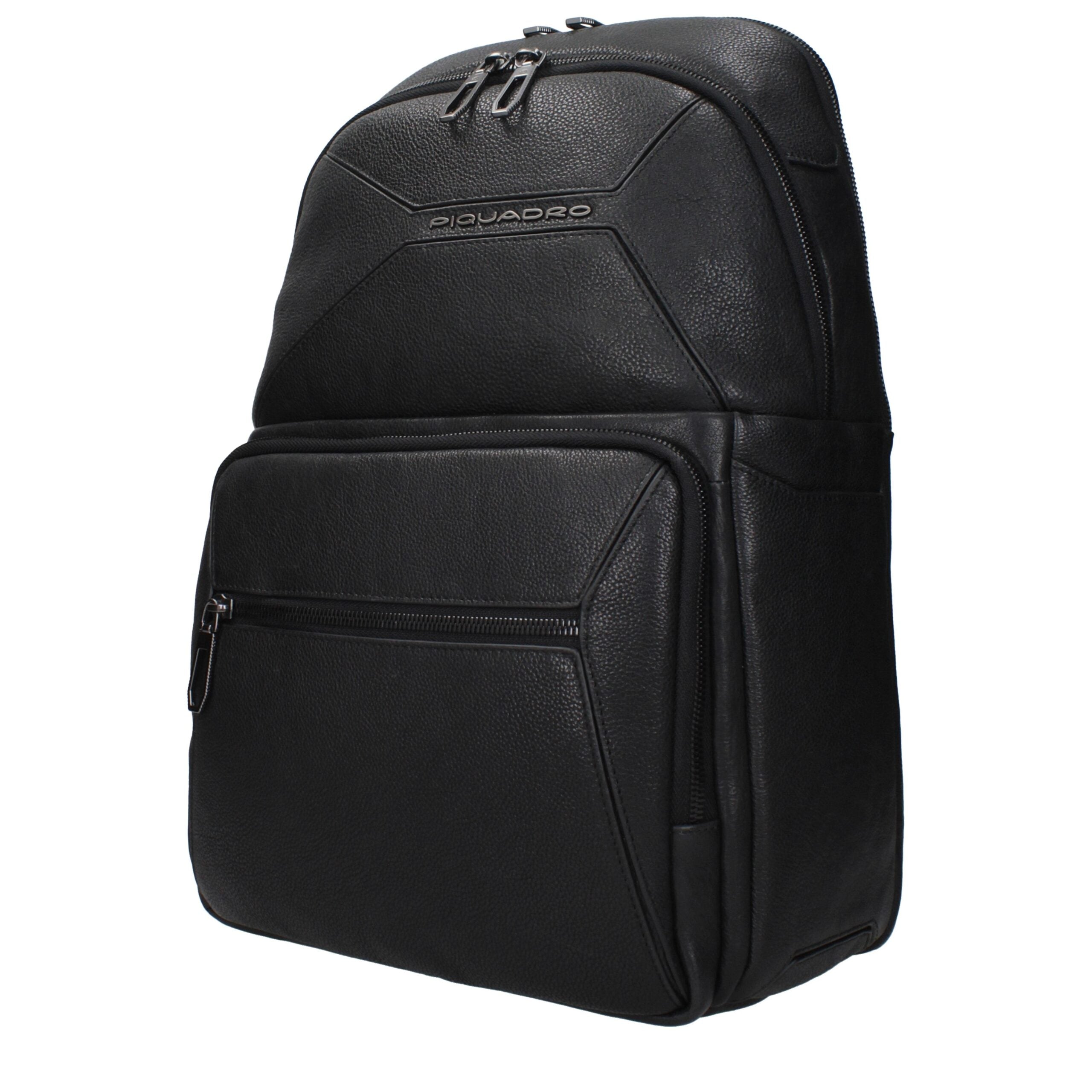 Sac à dos Piquadro en cuir noir