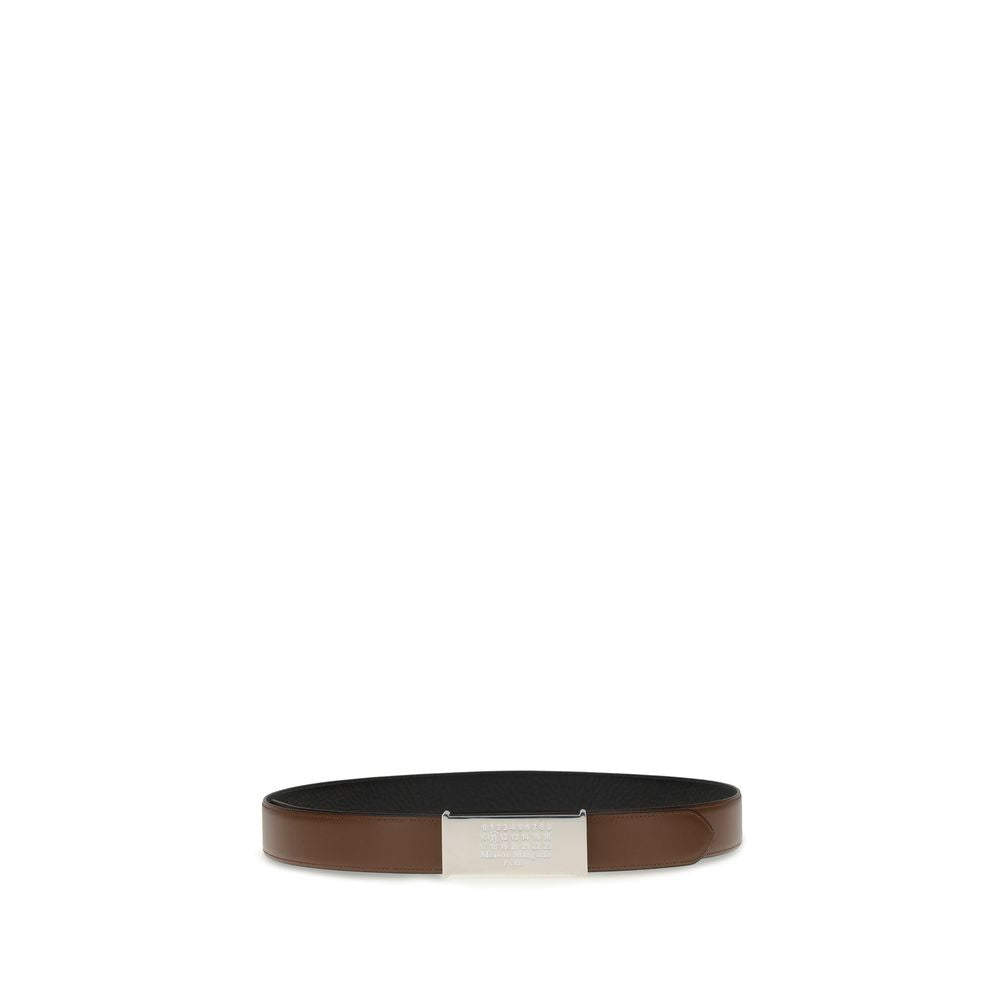 Ceinture MM6 Maison Margiela en cuir noire