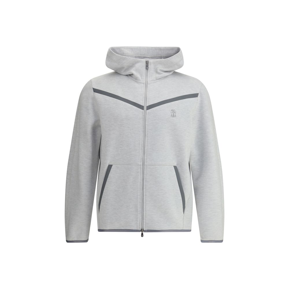 Hoodie Brunello Cucinelli mélange gris