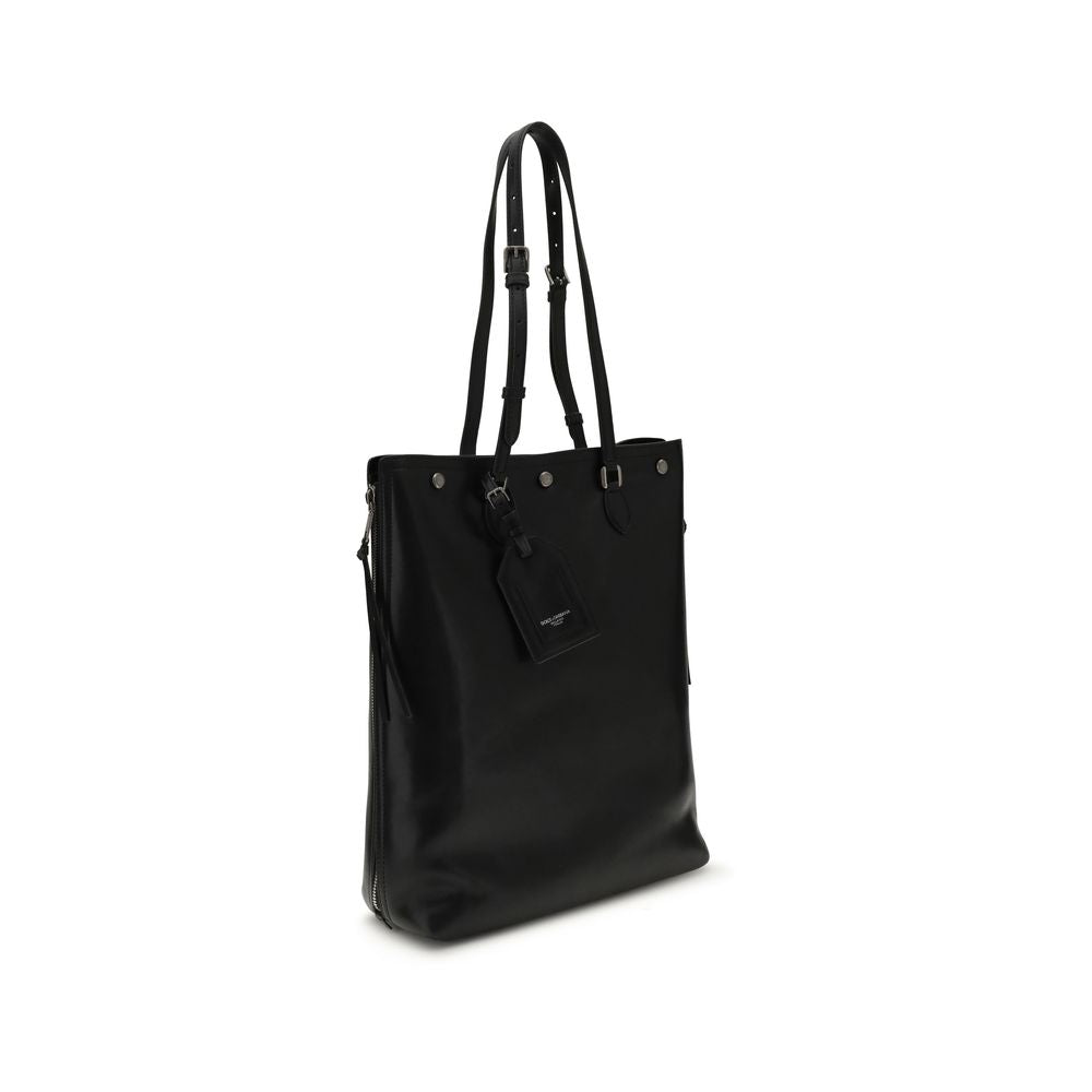 Tote bag Dolce&Gabbana en cuir noir