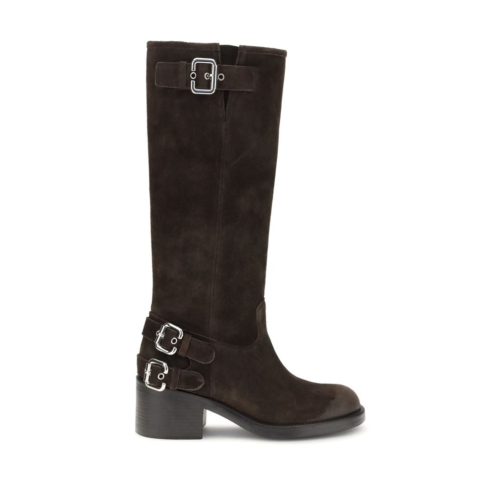 Bottines Chloé Dakota en cuir beige