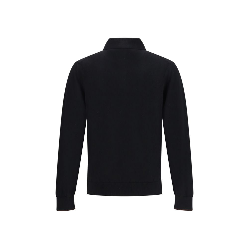 Polo Cruna en laine bleu