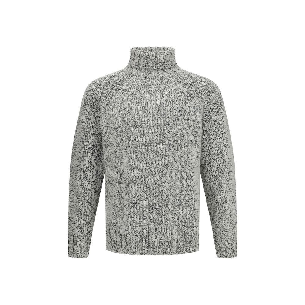 Sweat Zegna Col roulé gris