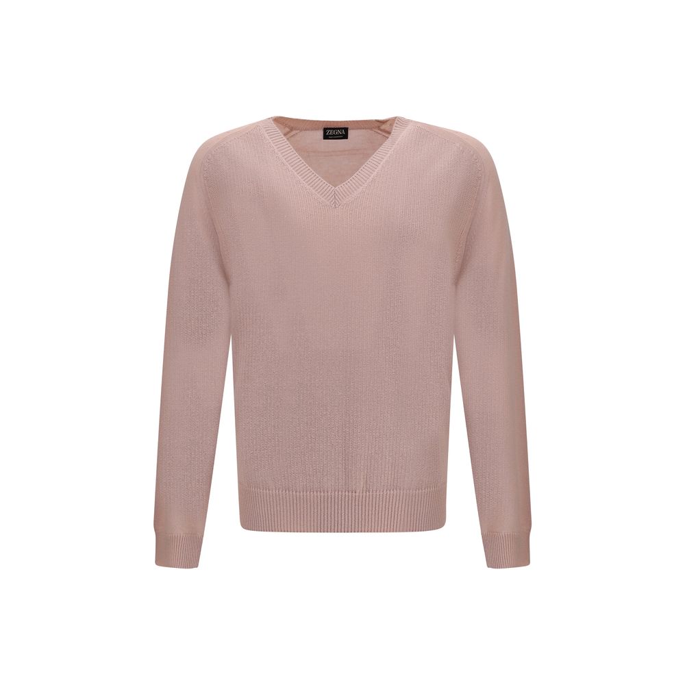 Sweat Zegna V-neck beige