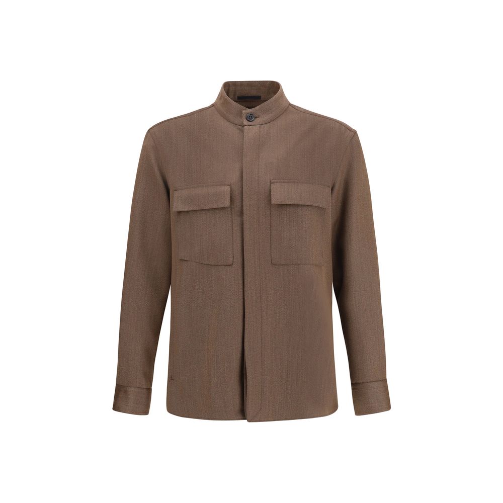 Overshirt Zegna en laine grise