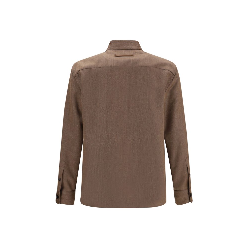 Overshirt Zegna en laine grise