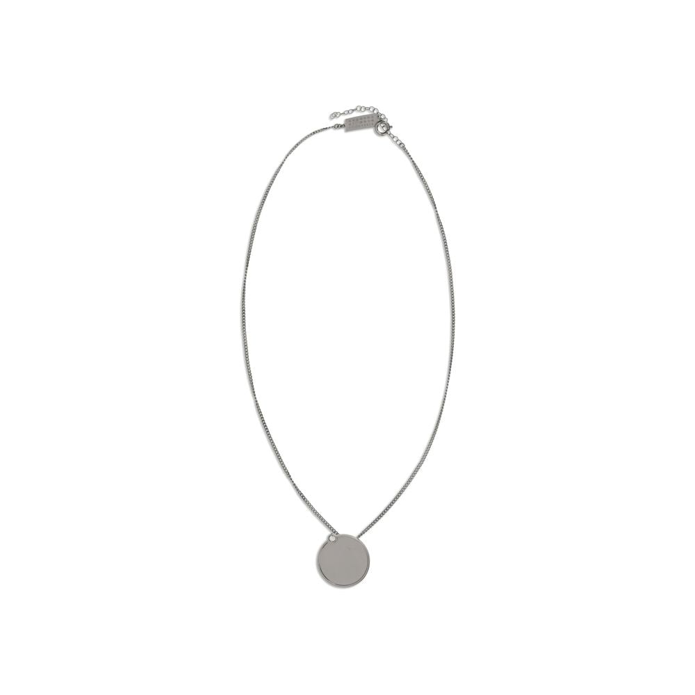 Collier MM6 avec plaque ronde doré