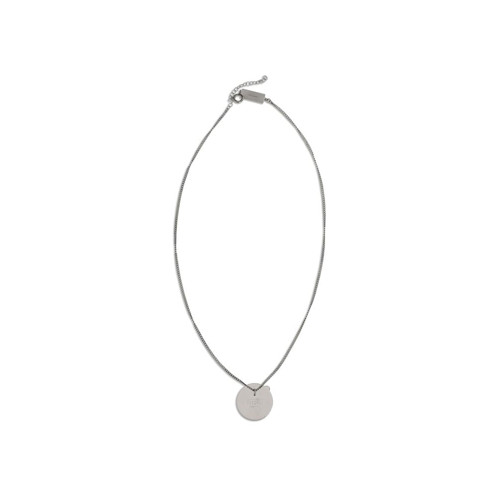 Collier MM6 avec plaque ronde doré