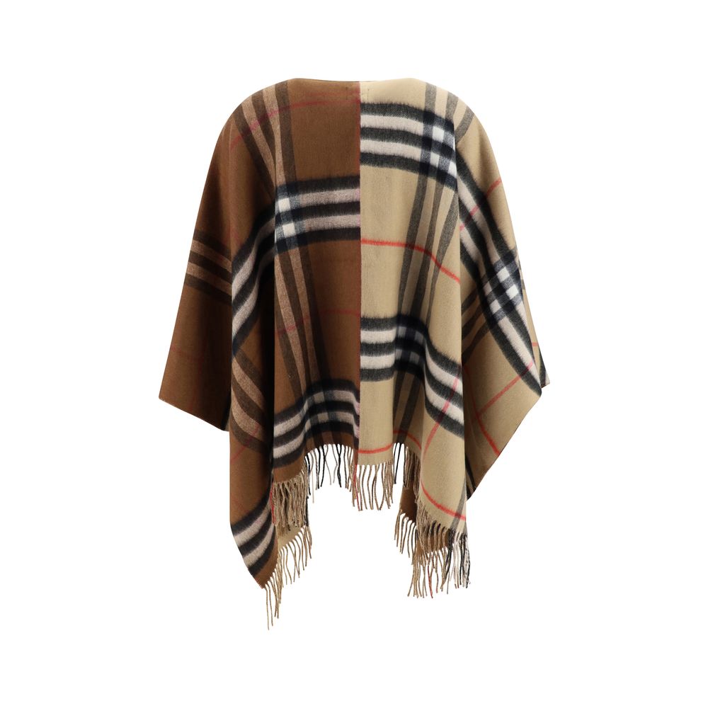 Cape Burberry à carreaux noirs